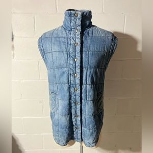 Quilted Premium Denim Vest